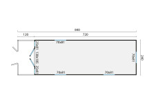 Casas de madera Algeciras modelo Gypsy Wagon 840 Algeciras 40.0177N plano