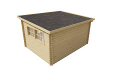 Casas de madera Zaragoza - Modelo Loya 40.7264N VISTA TRASERA