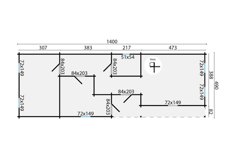 Casas prefabricadas Ronda plano