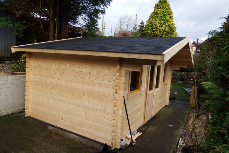 Casas de madera Guarda - Vista Lateral