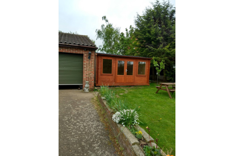 Casas de madera Leira - Modelo Meaghan - Jardín