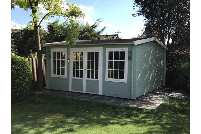 Casas de madera Leira - Modelo Meaghan - Azul