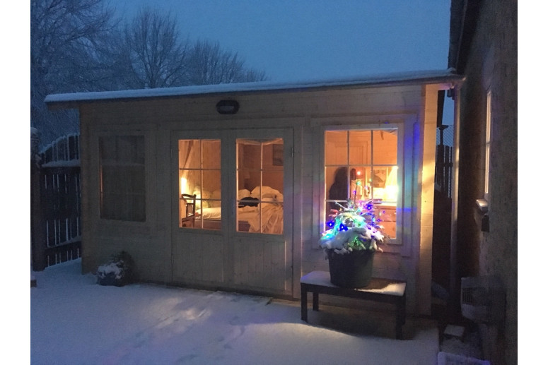 Casas de madera Leira - Modelo Meaghan - Nieve