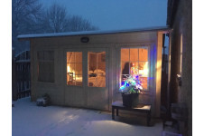 Casas de madera Leira - Modelo Meaghan - Nieve