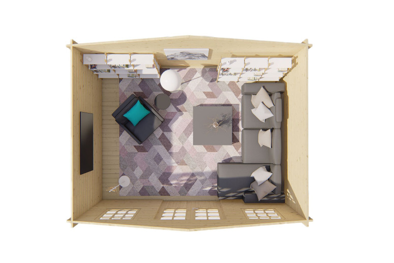 Casas de madera Portalegre - Modelo Paris - Interior