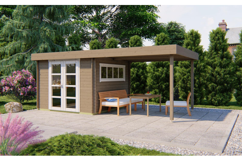 Casas de madera Beja - Modelo Dellinger - Roble