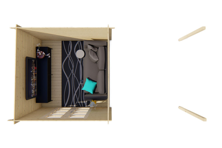 Casas de madera Beja - Modelo Dellinger - Interior