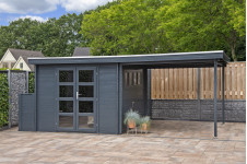 Casas de madera Beja - Modelo Dellinger - Frontal