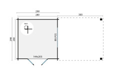 Casas de madera Beja - Modelo Dellinger - Plano