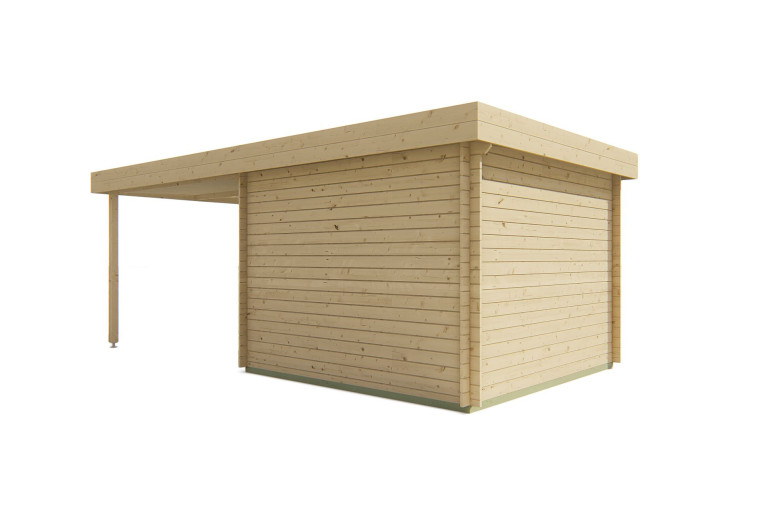 Casas de madera Beja - Modelo Dellinger - Trasera