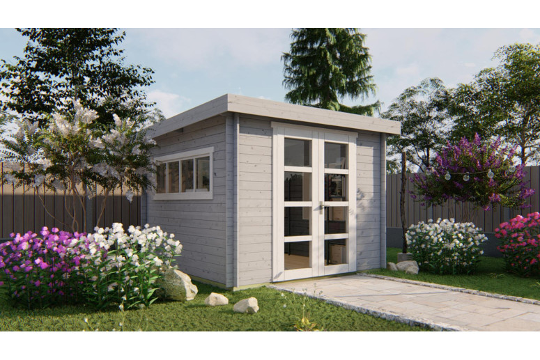 Casas de madera Vila Real - Modelo Bodine - Gris