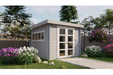 Casas de madera Vila Real - Modelo Bodine - Gris