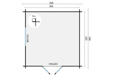 Casas de madera Vila Real - Modelo Bodine - Plano