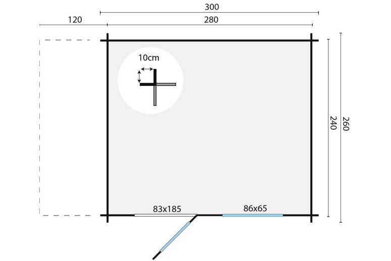 Caseta de madera Finisterre - Plano Caseta de madera Finisterre - Plano