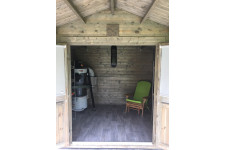 Caseta de madera Cambados - Entrada Caseta de madera Cambados - Entrada