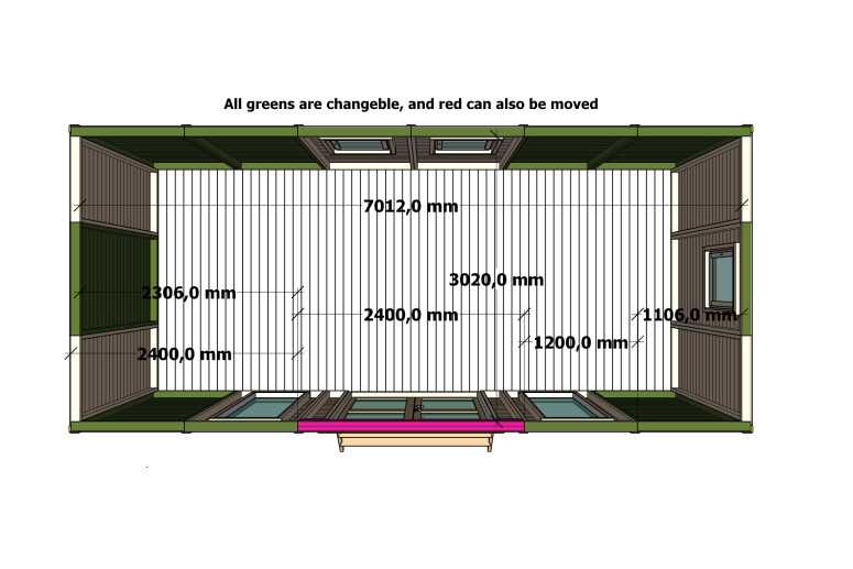 Casas prefabricadas Tarifa - Medidas interiores