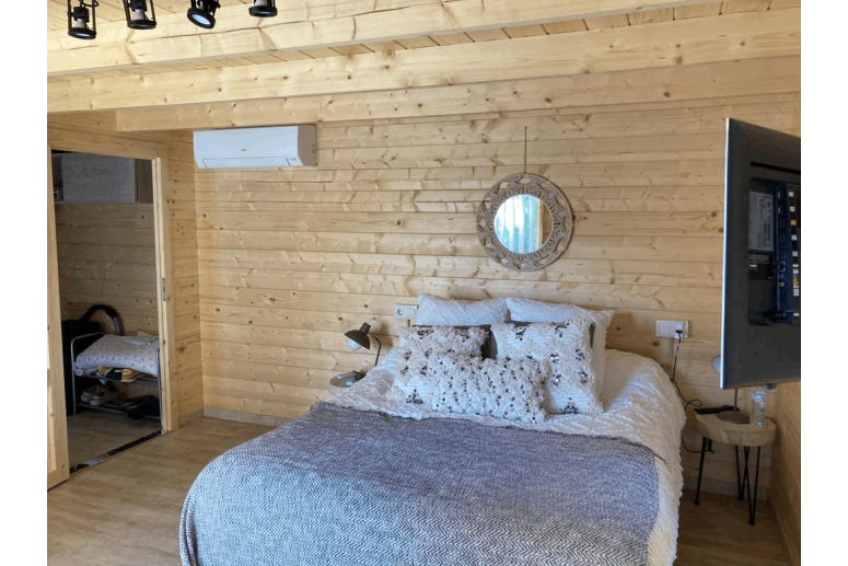Casas de madera prefabricadas Barcelona modelo Flow cama