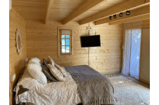 Casas de madera prefabricadas Barcelona modelo Flow dormitorio