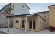 Casas de madera Catalunya 40.7397 Modelo Flat porche frontal Casas de madera Catalunya 40.7397 Modelo Flat porche frontal