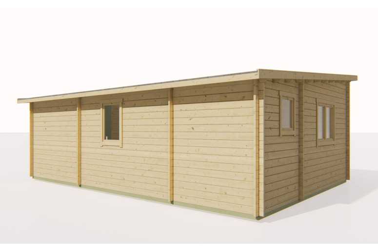 Casas de madera LAS PALMAS - trasera Casas de madera LAS PALMAS - trasera