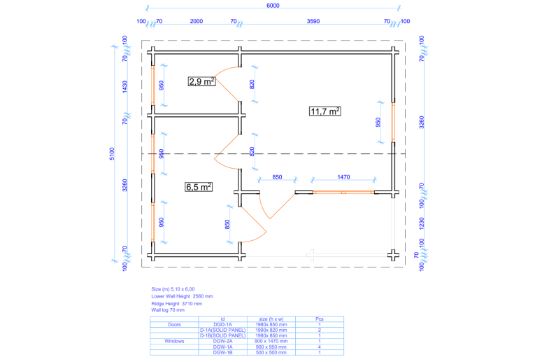 Casas prefabricadas Gomera plano detallado Casas prefabricadas Gomera plano detallado