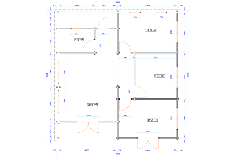 Casas prefabricadas Vigo - plano detallado