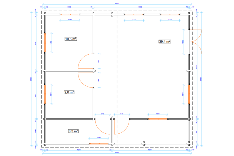 Casas prefabricadas Barcelona modelo Azores 40.7299N plano detallado