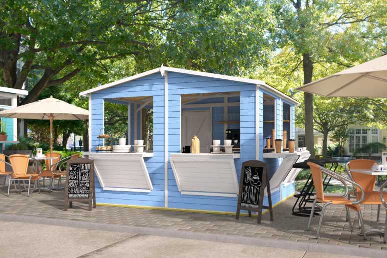 Kiosco de madera Alcoy - Azul Kiosco de madera Alcoy - Azul