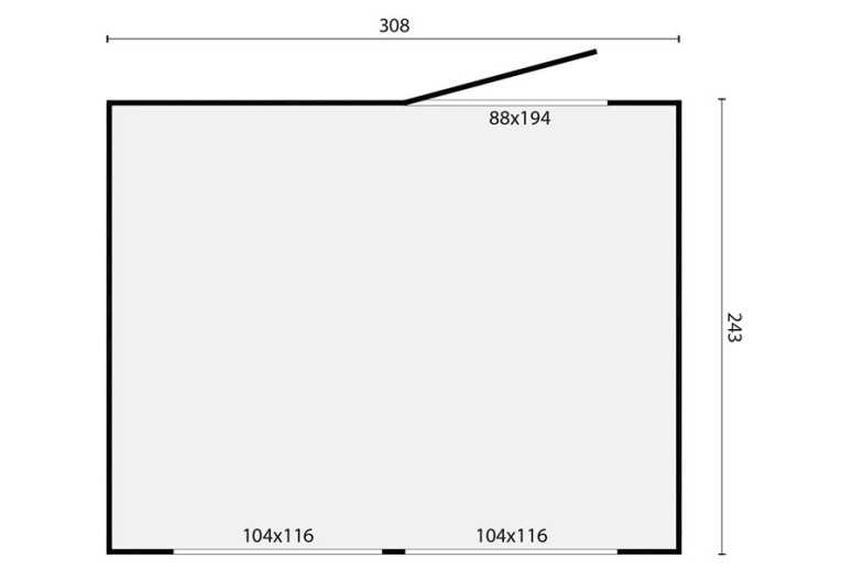 Kiosco de madera Motril - Plano