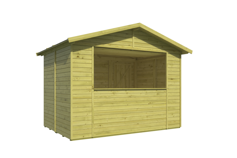 Kiosco de madera Lorca - Frontal Kiosco de madera Lorca - Frontal