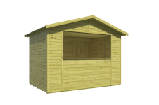 Kiosco de madera Lorca - Frontal Kiosco de madera Lorca - Frontal