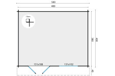 Casas de madera Pontevedra modelo Leipzig 40.7215 plano