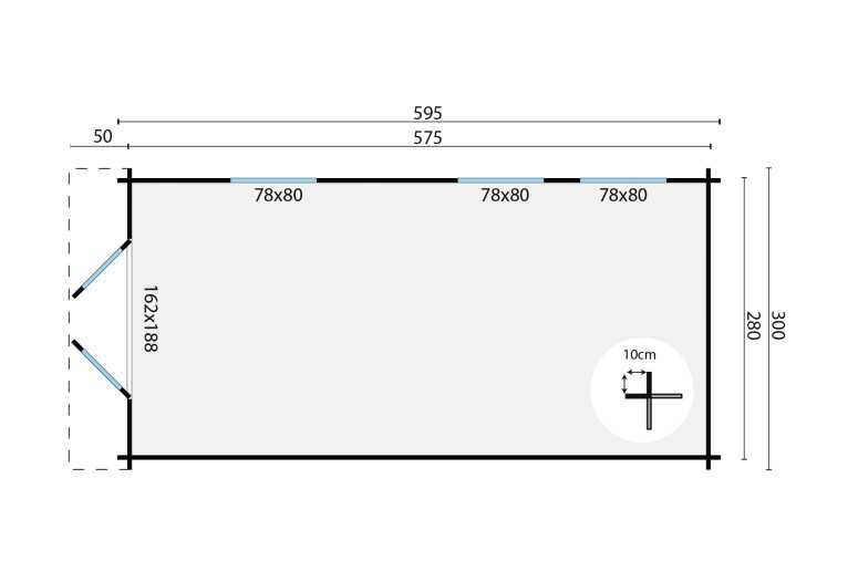 Casas de madera Faro - Modelo Rick 40.7285 Plano
