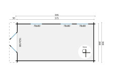 Casas de madera Faro - Modelo Rick 40.7285 Plano