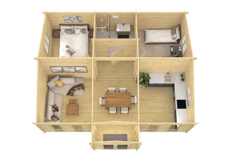 Casas prefabricadas de Madera Alcalá - Interior