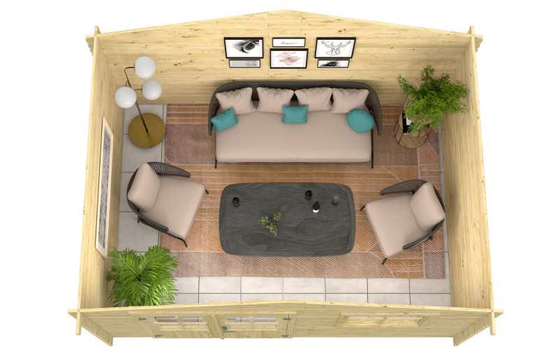 Casas de madera Gorliz 400x300 - 28mm - interior