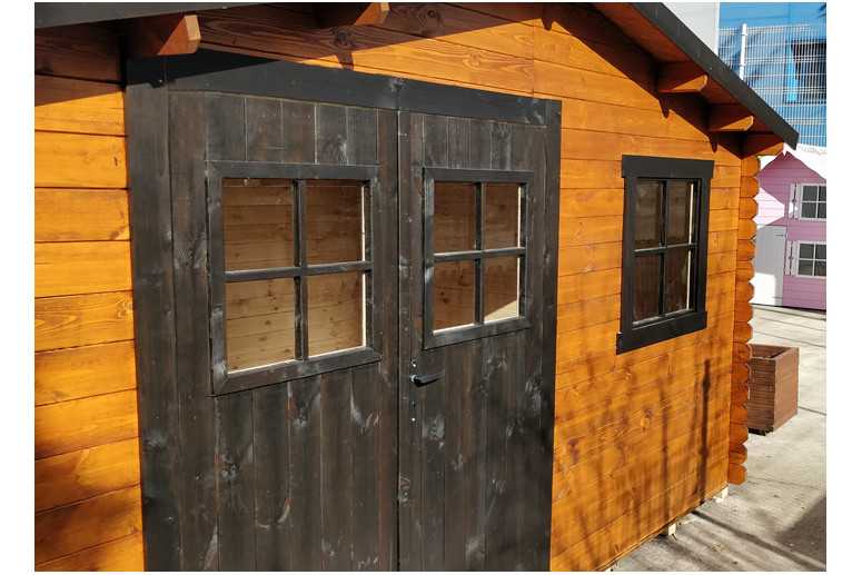 Casas de madera Gorliz 400x300 - 28mm - lateral