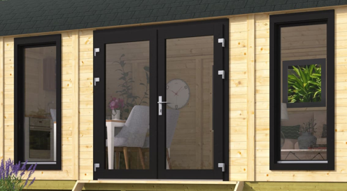 Kit puertas y ventanas PVC gris pizarra (Ref. P099596)